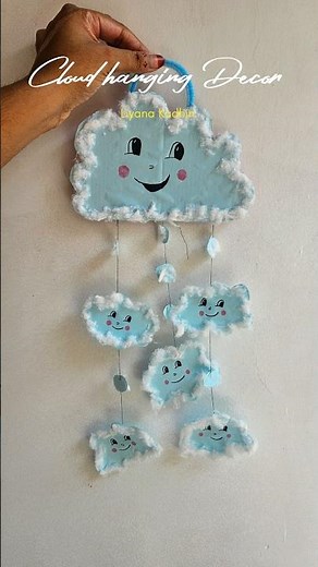 ☁️🎀 Cute Cloud hanging decor 🌥 #reelschallenge