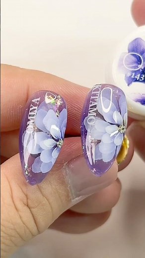 Super fast! Glazing art #Dripping nails #Flower nails #Flower nails