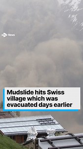 A huge mass of rock and ice has caused damage near a village in the Swiss Alps that authorities evacuated earlier this month as a precaution. Video on social media showed the rumbling mudslide near Blatten, in the southern Lotschental valley. Images from the scene appeared to show several cabins partially submerged. In recent days, the authorities had ordered the evacuation of about 300 people, as well as all livestock from the village, amid fears that a 1.5 million cubic metre glacier above the