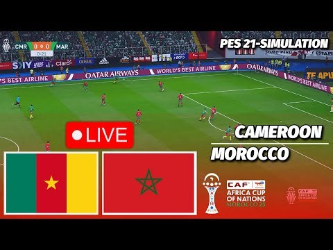 LIVE🔴| CAMEROON vs MOROCCO - Africa Cup of Nations | Quarter-Final | PES 21 Simulation