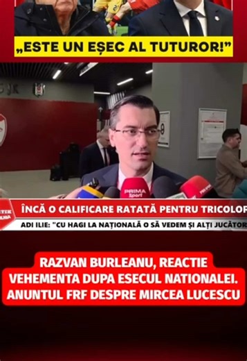 Razvan Burleanu, REACTIE VEHEMENTA dupa ESECUL nationalei. ANUNTUL FRF despre Mircea Lucescu! #FANATIK #Turcia #Romania #Burleanu 🔔FOLLOW! LIKE & SHARE 👍 👉Intra pe www.fanatik.ro, site-ul exclusivitatilor! LINK IN BIO!
