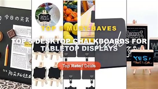 Cheap & Best Top 5 Desktop Chalkboards For Tabletop Displays Unboxing & Review - 5 Styles Mini Chalk