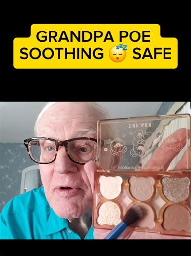 Pick the eyeshadow pallet and color with Grandpa 🥰💞 #asmr #asmrvideo #makeup #fyp