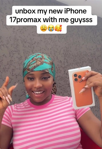 Congratulations are in order 😩😭🙌🥰😁 yall meet d latest iPhone user#2026 #17promax #beautymodel #tiktokviral #blowthisup