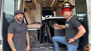 This awesome Class B is the Mode Van by Storyteller Overland and it's full of cool features you're going to want to check out. From innovative storage to bug-repelling lights, this RV has it all! 🚐 To learn more, visit www.storytelleroverland.com. 👈 #GORVING #ClassBRV #RV #StorytellerOverland | Go RVing