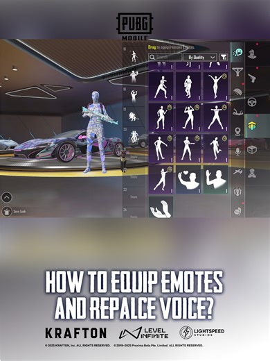 Master this trick to easily equip emotes or switch voice packs~ #tipsandtricks #PUBGMOBILE #dance