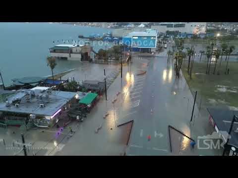 06-19-2024 Corpus christi, TX - Storm surge and rains close North Beach
