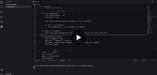 Building a Fully Functional Tic-Tac-Toe Game with Python and Tkinter | Saachin Kunwar posted on the topic | LinkedIn