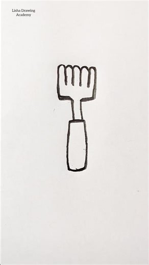 How to draw a easy spoon🥄 #shorts #viral #youtubeshorts #trending #spoon #drawing #short #video #art