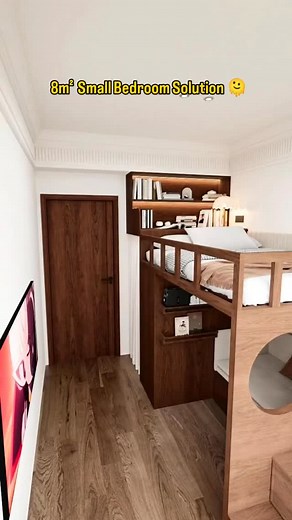 138K views · 776 reactions | 8m² Small Bedroom Interior Design  This interior design is a living proof of our competency and passion for interior designing. In this interior designing project, we didn't decorate the bedroom traditionally rather we went untraditional and proposed a small bedroom cinema with loft bed design  The client was so happy that it's not even describable here. | Eza Ali | Facebook