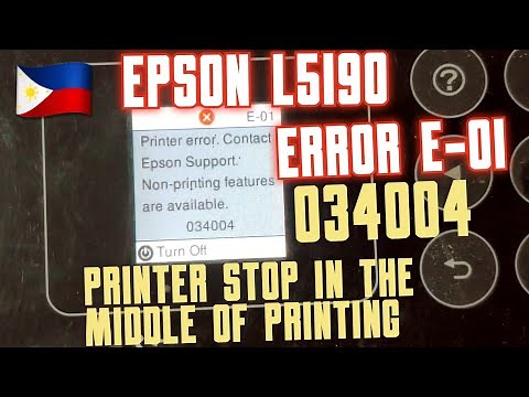 EPSON L5190 ERROR E-01 034004
