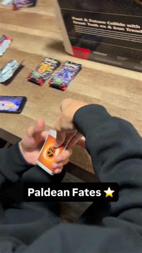 Pokemon Content on Instagram: "Daily pack! We got our hands on some paldean fates premium collection boxes so we HAVE to open this pokemon set!"