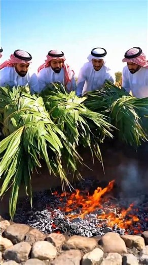 Underground Fire Pit Cooking Lamb in Saudi Arabia 🔥 Traditional Eid Recipe You Must See!