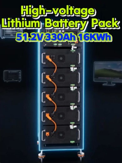 SUNC 51.2V 330Ah 16kWh LiFePO4 High Voltage ESS Battery