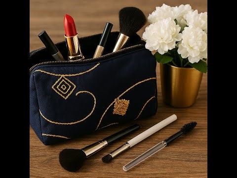 «Training sew a spacious Makeup Bag with Built _ln organizer »