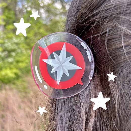🌟New SKZ lightstick clip!🌟 My first ever piece of Stray Kids merch, now available in my shop! #skz #straykids #hairclip #smallbusiness #kpop
