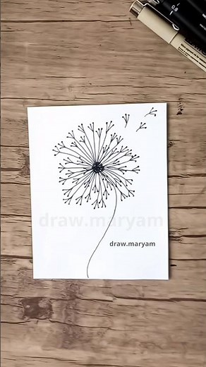 How to Draw a Dandelion Flower Step by Step | Easy Pencil Drawing Tutorial