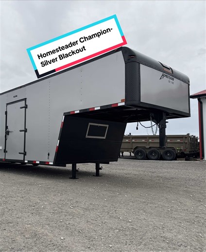 Some trailers blend in. Homesteader’s Champion Gooseneck in ▪️▫️Silver Blackout ▪️▫️does not. Available today at J&T Trailer Sales in Lebanon KY
