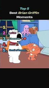 Top 5 Brian Griffin Moments in Family Guy #shorts #familyguy #funny #ytshorts #enjoy #ranking