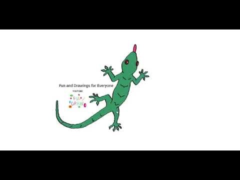 How to draw a gecko