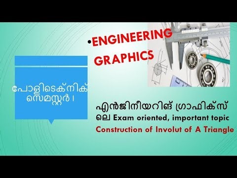 Construction of involute of a triangle-semester 1 polytechnic Engineering Graphics