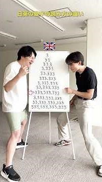 日本語と英語、数字の読み方の違い