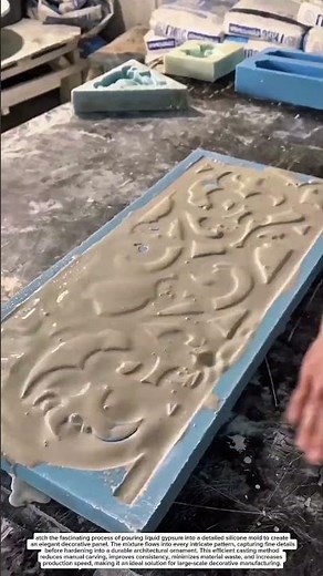 Amazing Gypsum Mold Casting Process | Satisfying Decorative Panel Production