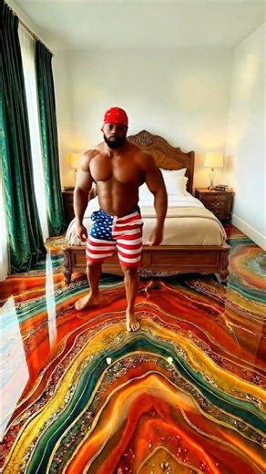 😱 THIS FLOOR IS SIMPLY INCREDIBLE ✨ Golden Lava Epoxy Bedroom #epoxy