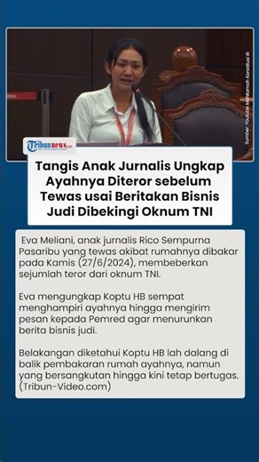 Pengakuan Anak Jurnalis di Karo, Ayahnya Diteror sebelum Tewas usai Beritakan Judi Dibekingi TNI