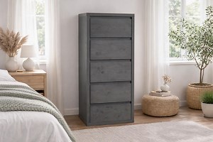 DIY Tall Dresser Plans | 5 Drawer Modern Wooden Dresser PDF - Etsy