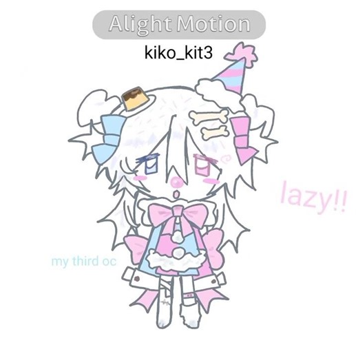 mah third oc🩷🦴🍮 (yes its inspired by milky way cookie costume) #alightmotion