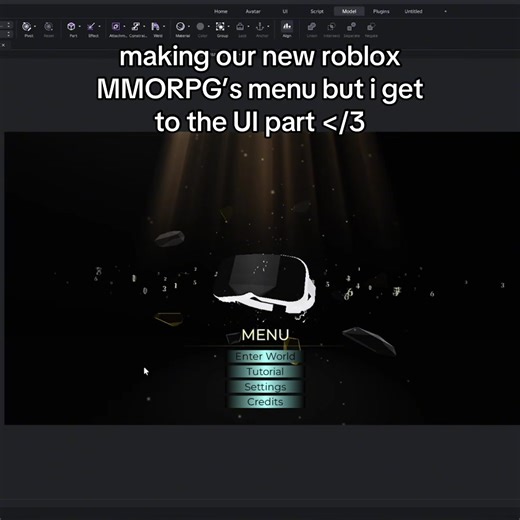 still a work in progress for a new game we’re making - does the UI look better in the middle or to the left? (new game different to previous video map) #blender #roblox #robloxfyp #vfxediting #robloxdev