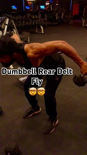 Bent Over Dumbbell Rear Delt Fly | Build Bigger Shoulders & Upper Back 💪 ShoulderWorkout #reardelt