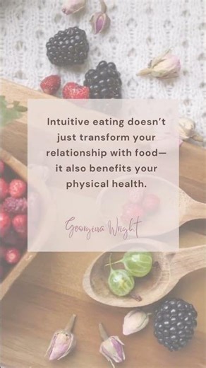 The physical benefits of intuitive eating
