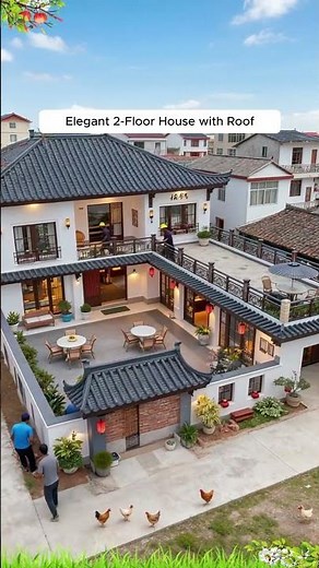 Elegant 2 Floor House with Roof Beautiful Garden and Green Space #modelbuilding #minihouse #home