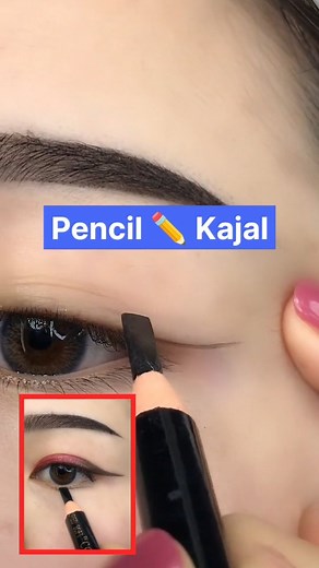 Pencil kajal makeup tutorial #makeuplooks #makeup #eyemakeup #eyelook #pencilkajal #kajal #makeupartist | Sangita Halder