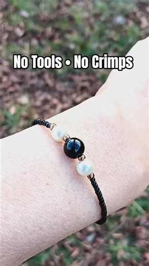 DIY Pearl & Gemstone Bracelet | No Tools, No Crimps