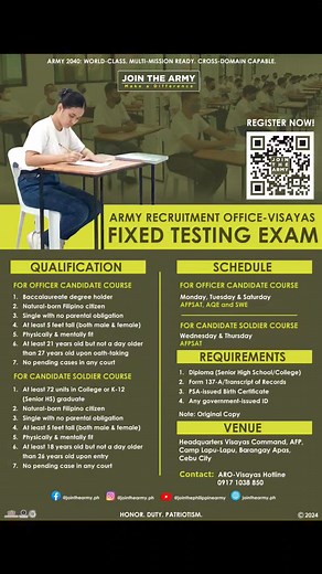 17K views · 350 reactions | Army Recruitment Office Visayas on Reels | Facebook