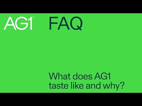 What does AG1 taste like and why?