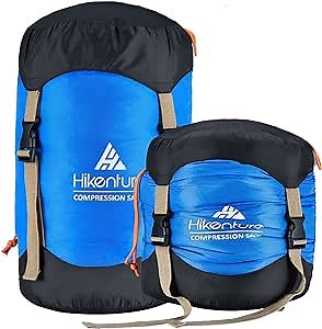 Hikenture Compression Sack for Sleeping Bag, Upgrade Anti-Tear Nylon Sleeping Bag Stuff Sack, 10L/14L/20L/30L Water-Resistant Compression Bag, Storage Bag