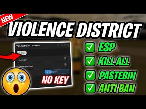 *NEW* Violence District Script (PASTEBIN 2025) (ESP ,KILL ALL ,NO SKILLCHECK)