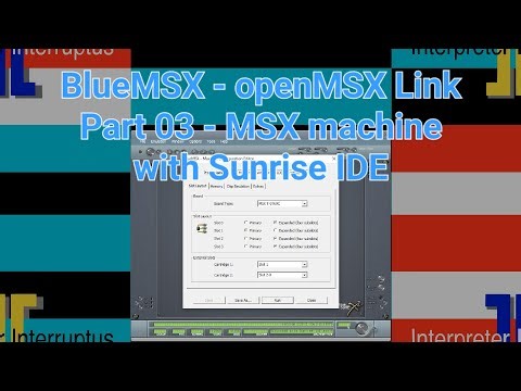 blueMSX - openMSX Link Part 03 - MSX Machine with Sunrise IDE