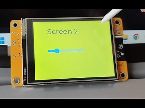 LVGL ESP32 2432S028R CYD (Beginner) tutorial on simple gestures/swipe to navigate between screen.