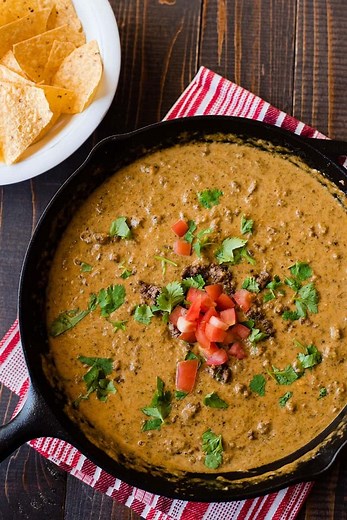 Queso Dip with Ground Beef (No Velveeta Needed!)