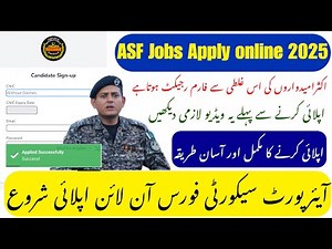 ASF Online Apply 2025 | Asf jobs 2025 online apply | asf online apply karna ka tarika