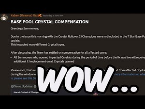 7 Star Bugged Crystal Compensation is INSANE... IF YOU WERE THERE - Marvel Contest of Champions