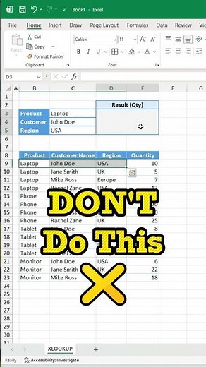 Use xlookup with multiple conditions #excel #exceltips #exceltutorial