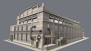 Old Factory Building - Buy Royalty Free 3D model by jimbogies