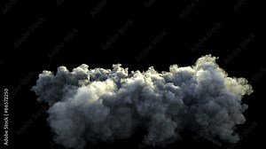 4K smoke explosion, shockwave effect isolated on black background, with alpha, ready for compositing (uhd 3840x2160, ultra high definition, 1920x1080, 1080p) high detailed huge smoke Stock Video