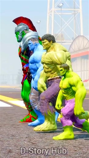 “4 Hulks vs Iron Man Hulkbusters | Epic Marvel Battle” 🔥 #shorts